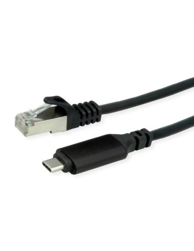 Konwerter kabla ROLINE USB 3.2 Gen 2 na Gigabit Ethernet, czarny, 5 m