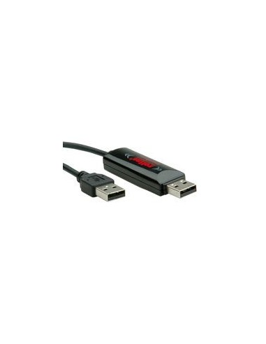 ROLINE Kabel USB 2.0 Data Link Drag i Drop 1.2 m