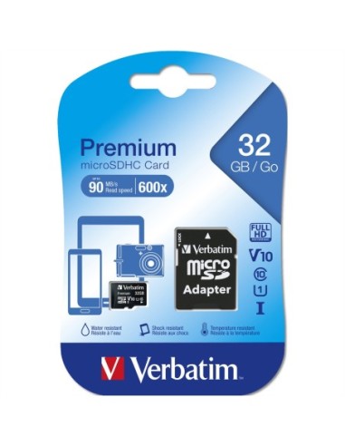Karta VERBATIM microSDHC 32GB Class 10 Retail