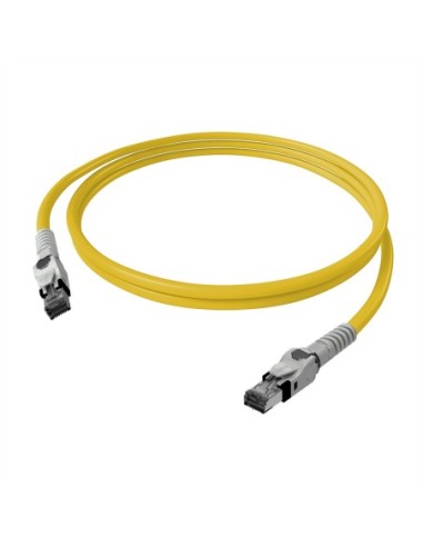Kabel krosowy EasyLan VarioBoot Cat.6A, S/FTP, żółty, 0,5 m