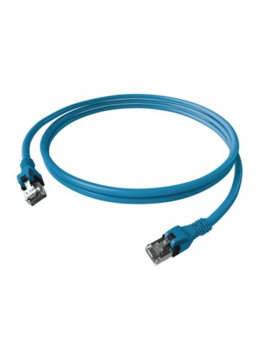 Kabel krosowy EasyLan DualBoot® PushPull Cat.6A (klasa EA), S/FTP, RJ45 / RJ45, niebieski, 0,5 m