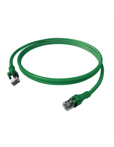 EasyLan DualBoot® PushPull Patch Cable Cat.6A (Class EA), S/FTP, RJ45 / RJ45, zielony, 2 m