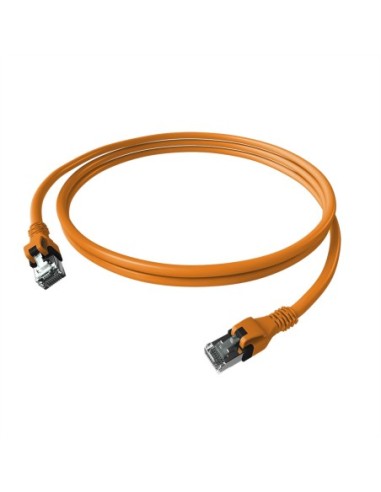 EasyLan DualBoot® PushPull Patch Cable Cat.6A (Class EA), S/FTP, RJ45 / RJ45, pomarańczowy, 3 m