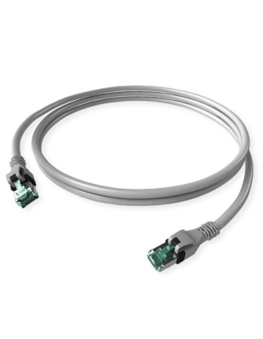 EasyLan DualBoot® PushPull Patch Cable Cat.6A (Class EA), S/FTP, RJ45 / RJ45, szary, 10 m