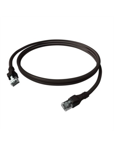 EasyLan DualBoot® PushPull Patch Cable Cat.6A (Class EA), S/FTP, RJ45 / RJ45, czarny, 0,5 m