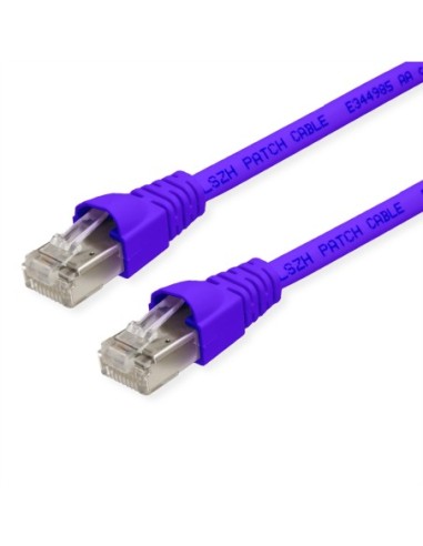 TELEGÄRTNER RJ45 Patch Cord S/FTP, Cat.6A, LSZH, lila, 0,5 m