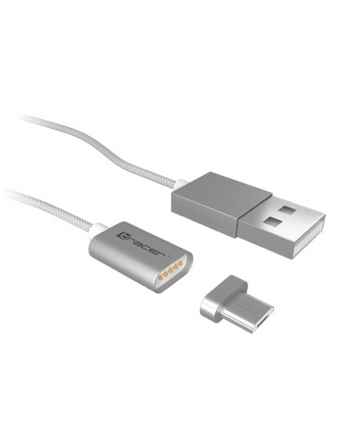 Kabel magnetyczny TRACER USB 2.0 AM - micro 1,0m srebrny
