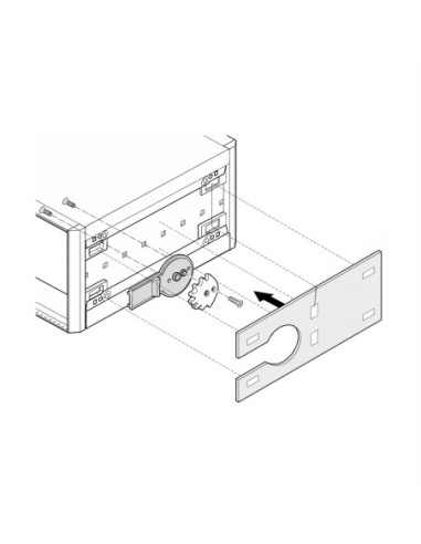 SCHROFF RatiopacPro Tip-Up Handle Zestaw montażowy, 3 U, 42 HP, 495 mm