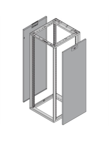 SCHROFF Novastar Panel boczny Slim-Line, RAL 7021, 43 U 600D