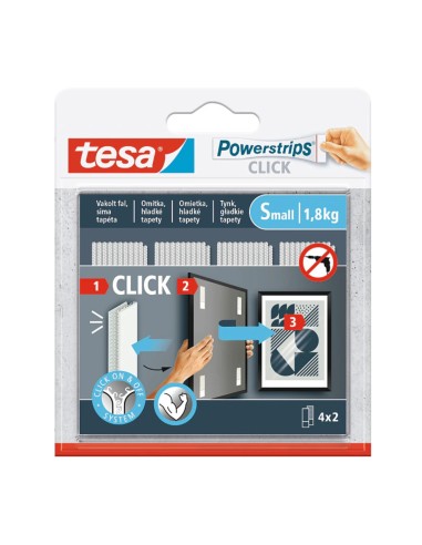 RZEPY SAMOPRZYLEPNE POWERSTRIPS-CLICK/SMALL TESA