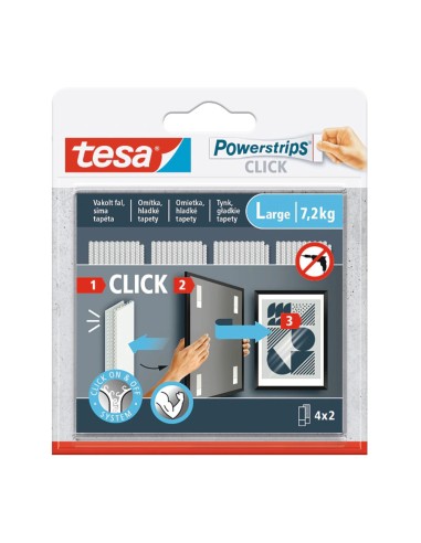 RZEPY SAMOPRZYLEPNE POWERSTRIPS-CLICK/LARGE TESA