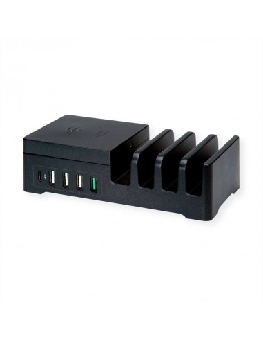 ROLINE Ładowarka USB  Multiport + bezprzewodowa podkładka ładująca do urządzeń mobilnych, 10 W.