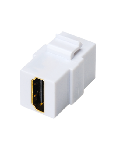 Gniazdo HDMI typu keystone (2x żeńskie), kolor biały