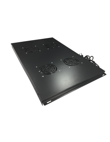 Panel wentylacyjny dachowy, 4 wentylatory, do szaf 600x800, kolor czarny
