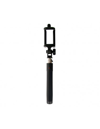 SELFIE STICK CABLE - Wysięgnik do robienia zdjęć z kablem 3,5mm do podłączenia smartfona, długość 81cm, uchwyt do smartfona maks