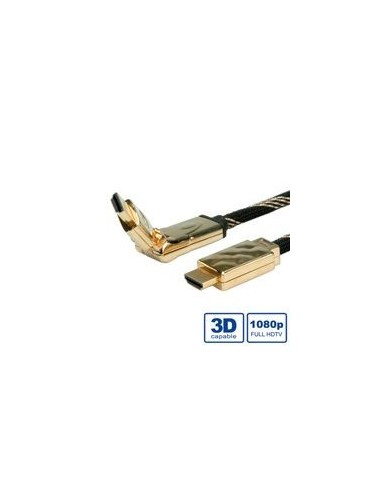 ROLINE Kabel Gold HDMI High Speed z Ethernet 3D-Obrotowy 2m