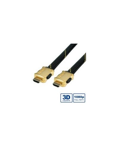 ROLINE Kabel Gold HDMI High Speed z Ethernet M-M flat 2m
