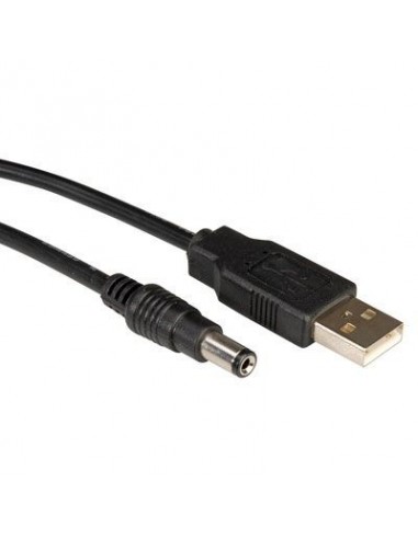 Roline Kabel zasilający USB A/wtyk DC czarny 1m