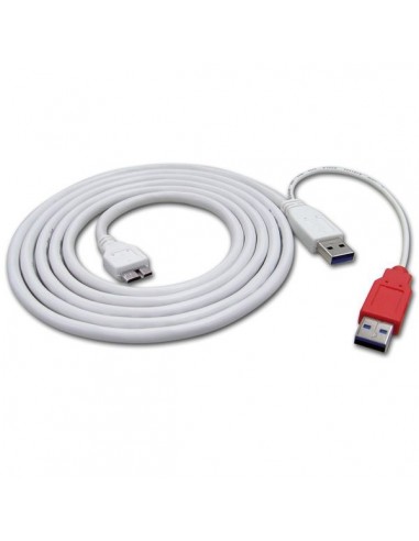 ROLINE Kabel USB 3.0 typu Y 2x A M - 1x Micro B M  1.8m biały