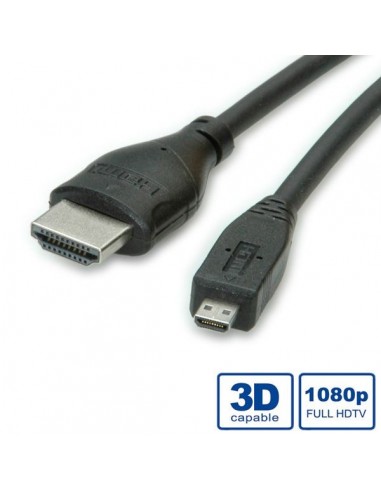 ROLINE Kabel HDMI High Speed z Ethernet Typ A M - Typ D M 0.8m