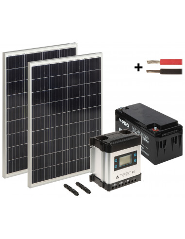 ZESTAW FOTOWOLTAICZNY SP-KIT-2X110/65/MPPT-LCD 590 Wh