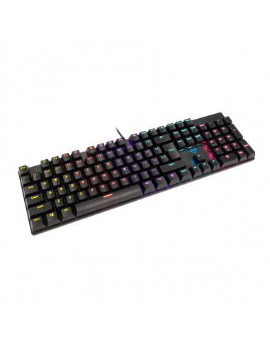 COBRA PRO PURGATORY - Profesjonalna, mechaniczna klawiatura gamingowa, 104 klawisze, wytrzymałe niebieskie switche, kolorowa ilu