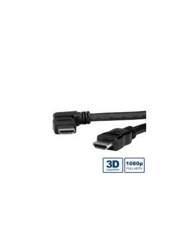 ROLINE Kabel HDMI High Speed z Ethernet M-M left angle 1m