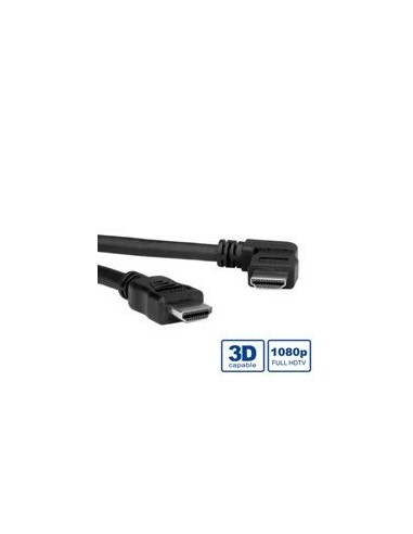 ROLINE Kabel HDMI High Speed z Ethernet M-M right angle 2m