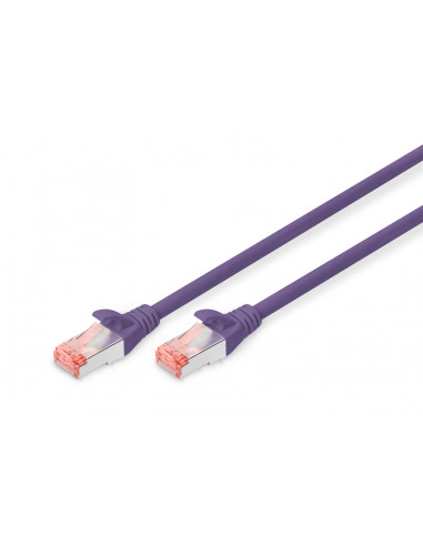 Patchcord RJ45 kat.6 S/FTP AWG 27/7 LSOH fioletowy