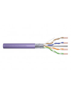 Kabel instalacyjny DIGITUS kat.6 F/UTP Dca AWG 23/1 LSOH fioletowy szpula