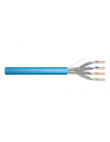 Kabel instalacyjny DIGITUS kat.6A U/FTP Eca AWG 23/1 LSOH 500m niebieski
