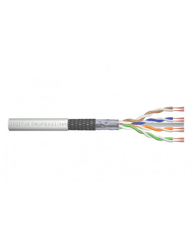 Kabel typu linka DIGITUS kat.6 SF/UTP AWG 26/7 LSOH 305m szary szpula