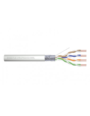 Kabel instalacyjny DIGITUS kat.5e F/UTP Eca AWG 24/1 PVC 100m szary karton