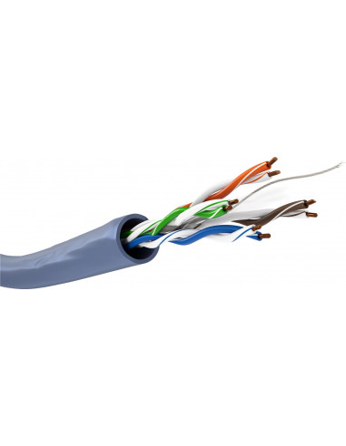 CAT 6a kabel sieciowy, U/UTP, Niebieski - Długość kabla 305 m