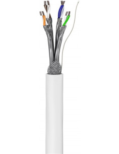 CAT 6 kabel sieciowy, S/FTP (PiMF), biały - Długość kabla 305 m