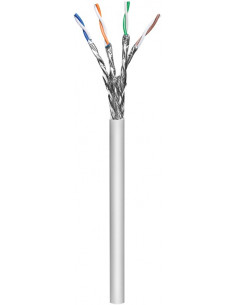 CAT 6 kabel sieciowy, S/FTP (PiMF), Szary - Długość kabla 100 m