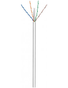 CAT 6 kabel sieciowy, U/UTP, Szary - Długość kabla 100 m