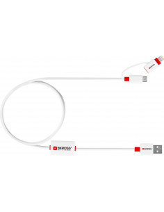 Kabel z alarmem BUZZ 2in1 Charge’n Sync - Połączenie 2, Typ Wtyk 2w1 Micro USB i Lightning