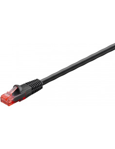 CAT 6 Kabel krosowy do zastosowań zewnętrznych, U/UTP, czarny - Długość kabla 60 m