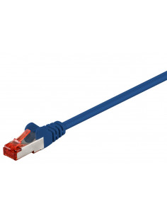 CAT 6 Kabel łączący, S/FTP (PiMF), Niebieski - Długość kabla 50 m