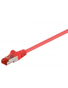 CAT 6 Kabel łączący, S/FTP (PiMF), Czerwony - Długość kabla 50 m
