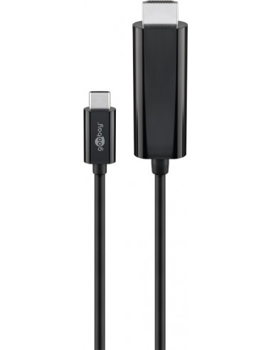 Kabel przejściowy USB-C™ HDMI 4k 60 Hz, 1,80 m, czarny - Długość kabla 1.8 m