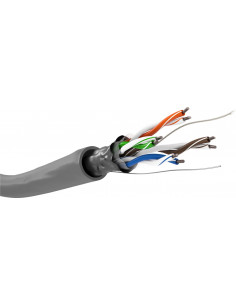 CAT 5e kabel sieciowy, F/UTP, Szary - Długość kabla 100 m