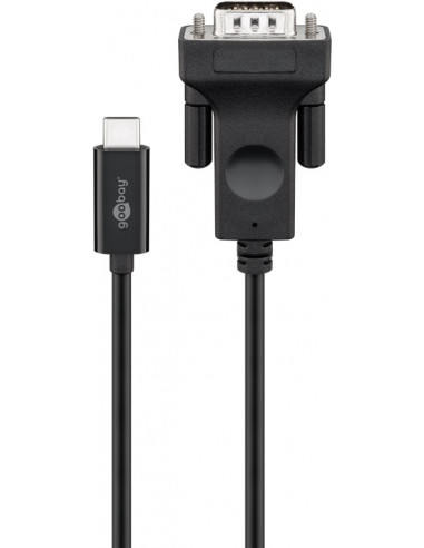 Kabel przejściowy USB-C™ VGA 1080 p 60 Hz, 1,80 m, czarny - Długość kabla 1.8 m