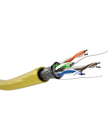 CAT 5e kabel sieciowy, F/UTP - Wersja kolorystyczna Żółty