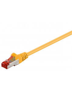 CAT 6 Kabel łączący, S/FTP (PiMF), Żółty - Długość kabla 30 m