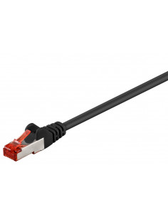 CAT 6 Kabel łączący, S/FTP (PiMF), czarny - Długość kabla 25 m