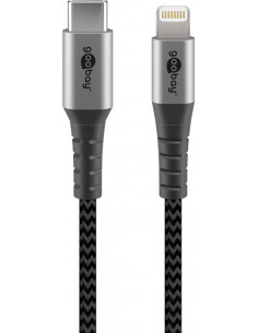 Całkowicie metalowy kabel Lightning USB-C™ do ładowania i synchronizacji - Długość kabla 1 m