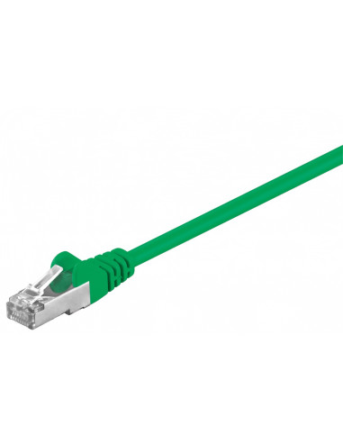 CAT 5e Kabel łączący, SF/UTP, Zielony - Długość kabla 50 m