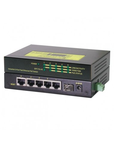 ROLINE Fast Ethernet Przemysłowy Switch PoE 5-portowy